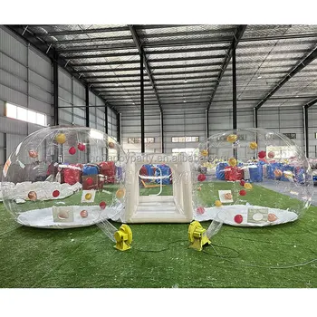 Commercial Snow globe high quality double balloon bounce house inflatable bubble house for kids and adults outdoor indoor party