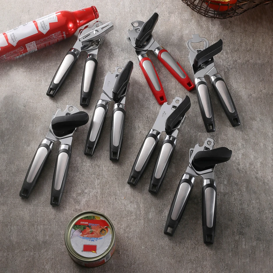 Multifunction Stainless Steel 3-in-1 Manual Opener for Bottles and Cans Butterfly Smooth for Topless Edge Handheld
