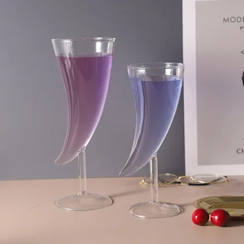 High quality borosilicate horn mug glass cocktail glass