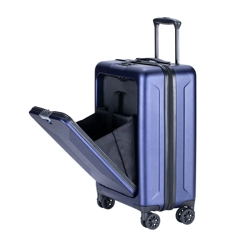 Hong Yue Front Open Suitcase Mini 20 Inch Side Open Light Weight Business  Trolley Travel Boarding Luggage with Laptop Bag
