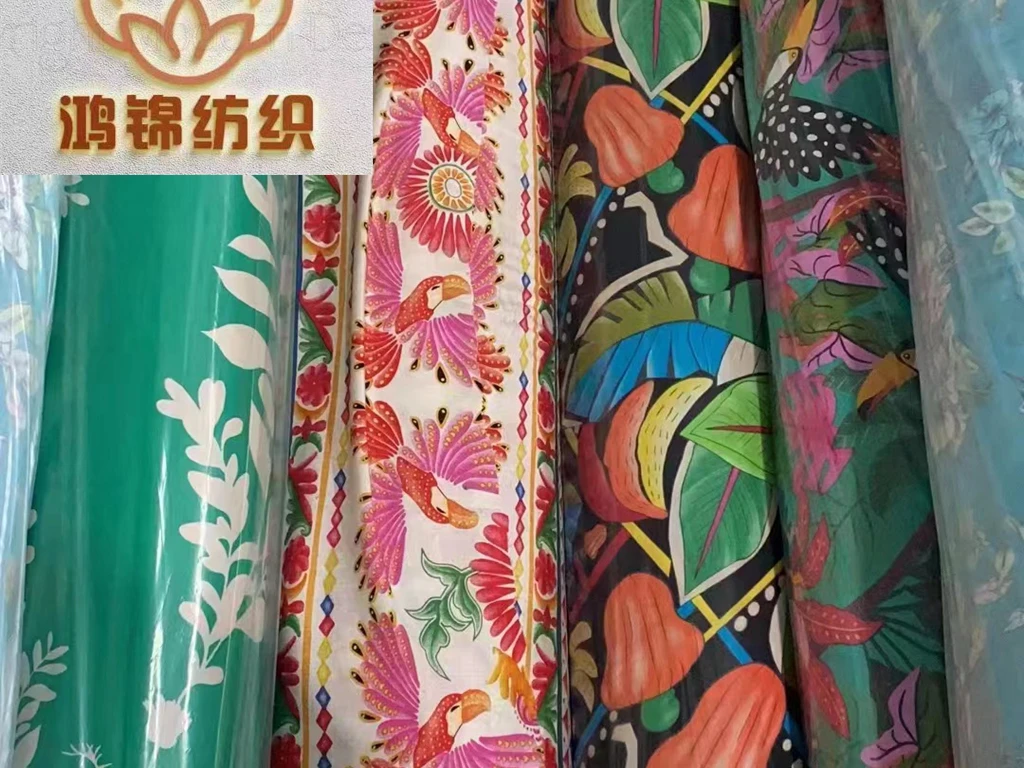 Rayon Bamboo Print Stock Fabric A Grade New Design Cheap Price Full