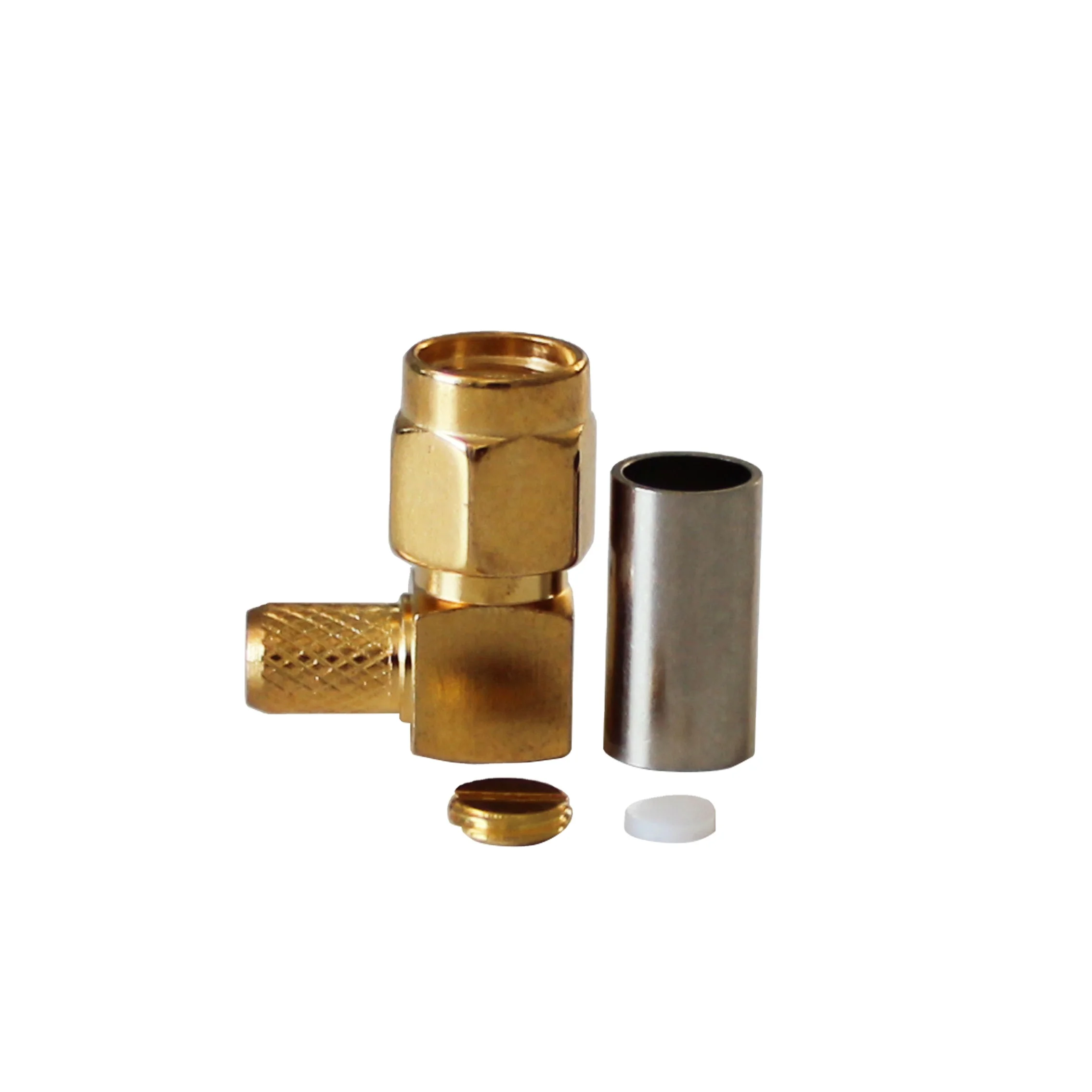 product factory direct rp sma c jw3 right angle male rp sma connector for rg58 rg142 cable assemblies-2