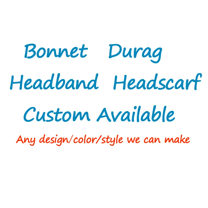 Wholesale Wholesale designer bonnets and durags vendor custom