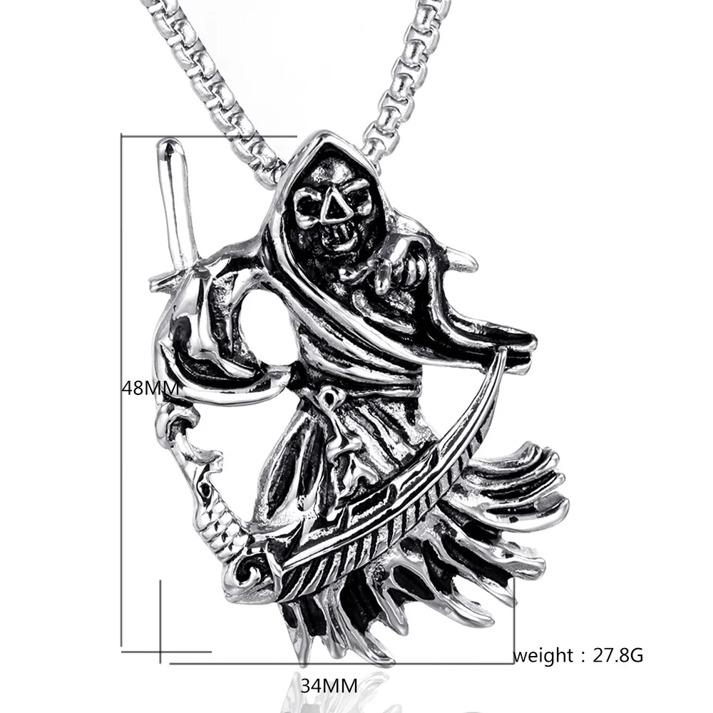 Stainless Steel For Men Grim Reaper And 
