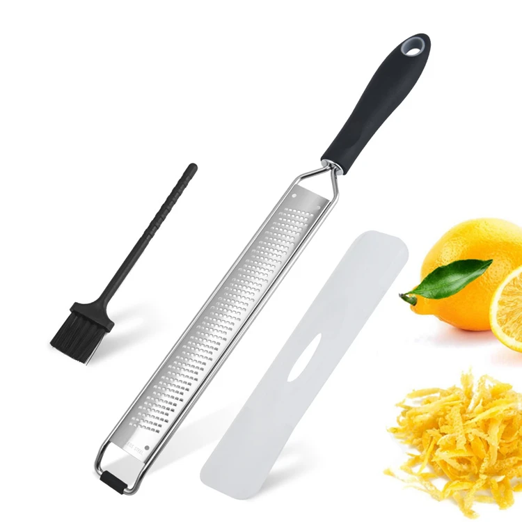 Custom Logo Cheese Grater & Lemon Zester with Protect Cover