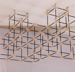 Modern Designer Decoration Chandelier Lamp for Hotel Dinning Room Luxury Stainless Steel Crystal Lighting Chandelier