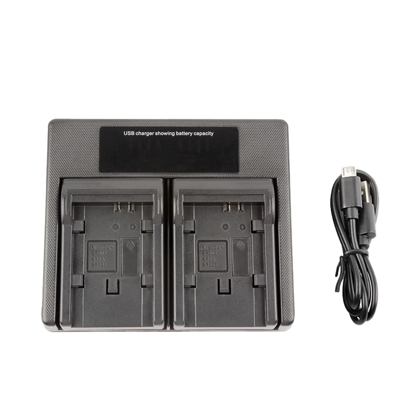 RingTeam BP-828 Dual Charger with LCD Light BP828 for Canon BP820 BP827 BP819 BP808 IVIS VIXIA HF G30 G40 XA20 XA25 XA35 Battery