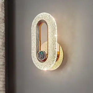 Zeal Lighting Circle Wall Sconce Hotel Bedroom Bedside Decoration Led Acrylic Modern Indoor Wall Lamps