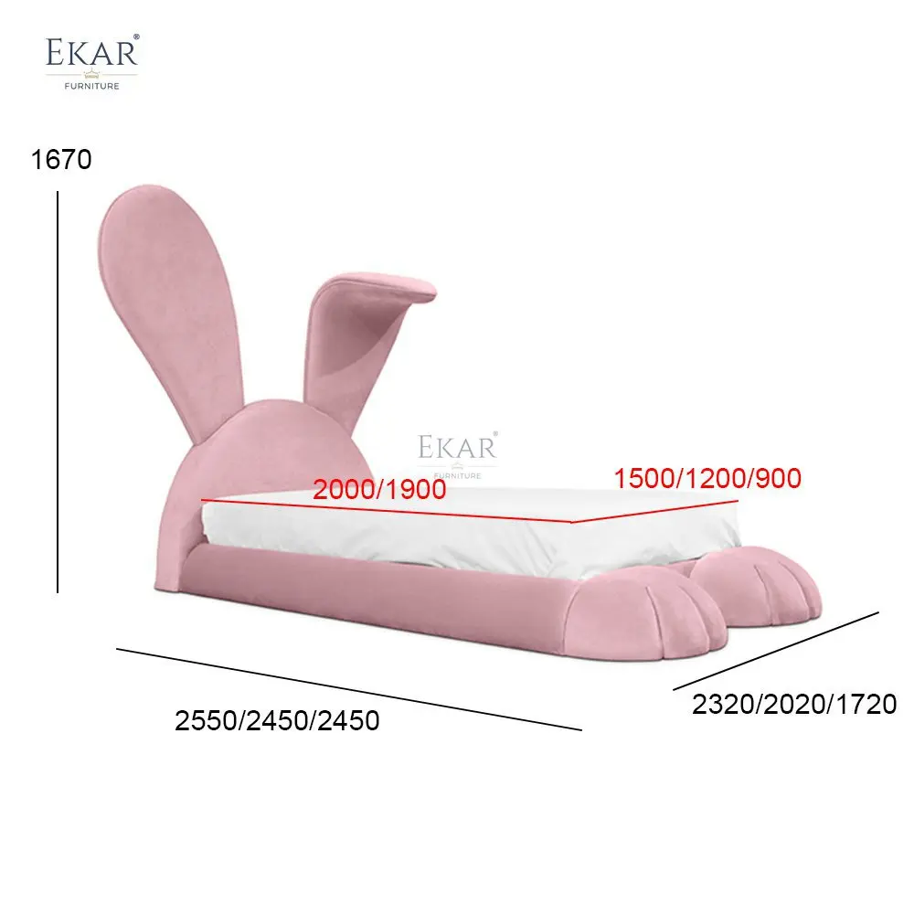 Adorable Bunny Bed with Hidden Ear-Shaped Night Light details