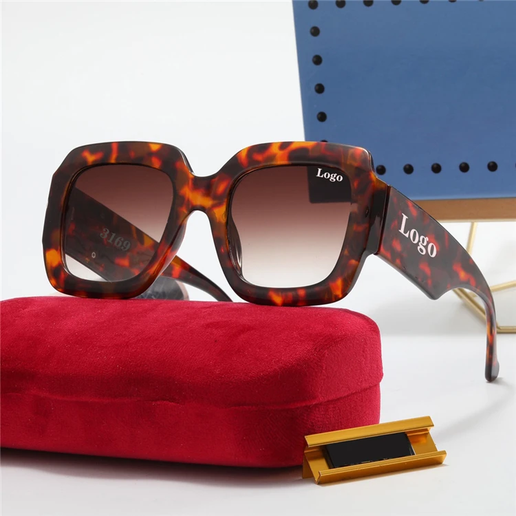 2023 Famous Brands Glass Metal Frame Sunglasses With Logo Designer Eye