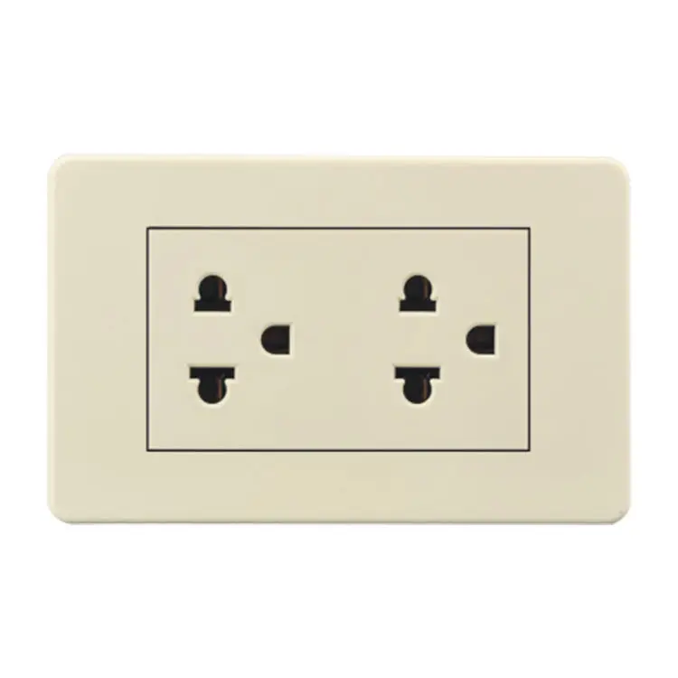 Hot Selling US Standard Modern Wall Switch and Socket Beige 1/2/3 Universal 10A Home Use Wall Socket