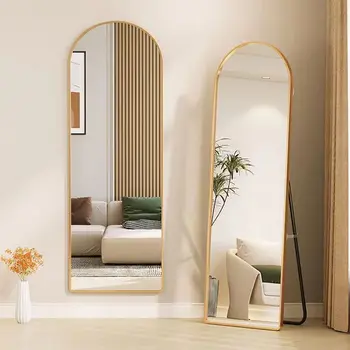 Hot Design Mural Decor Mirror Glass Sheet Modern Customized Shape Arch Standing Full Length Mirror Shower Bathroom Wall Mirror
