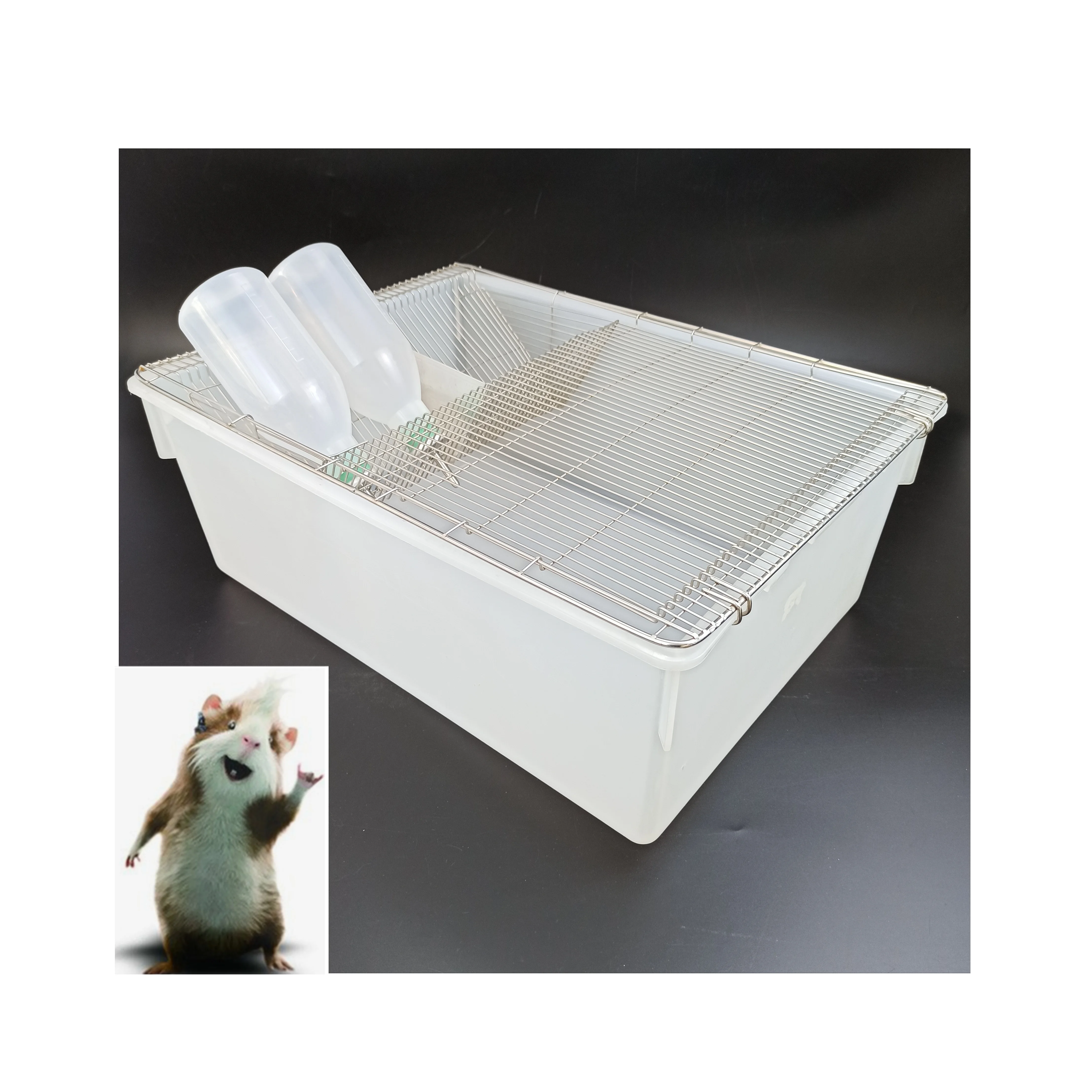 業務用ポリプロピレン製 繁殖用ケージ (ボトル付き) - 実験動物 業務用ポリプロピレン製 繁殖用ケージ (ボトル付き) - 実験動物