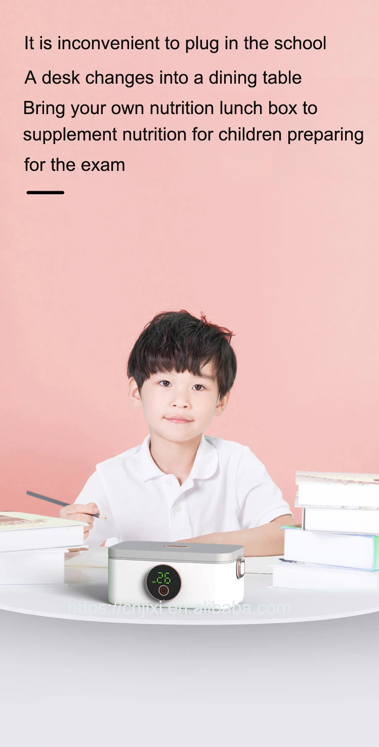 Usb Rechargeable Electric Heated Lunch Boxes 304 Stainless Steel