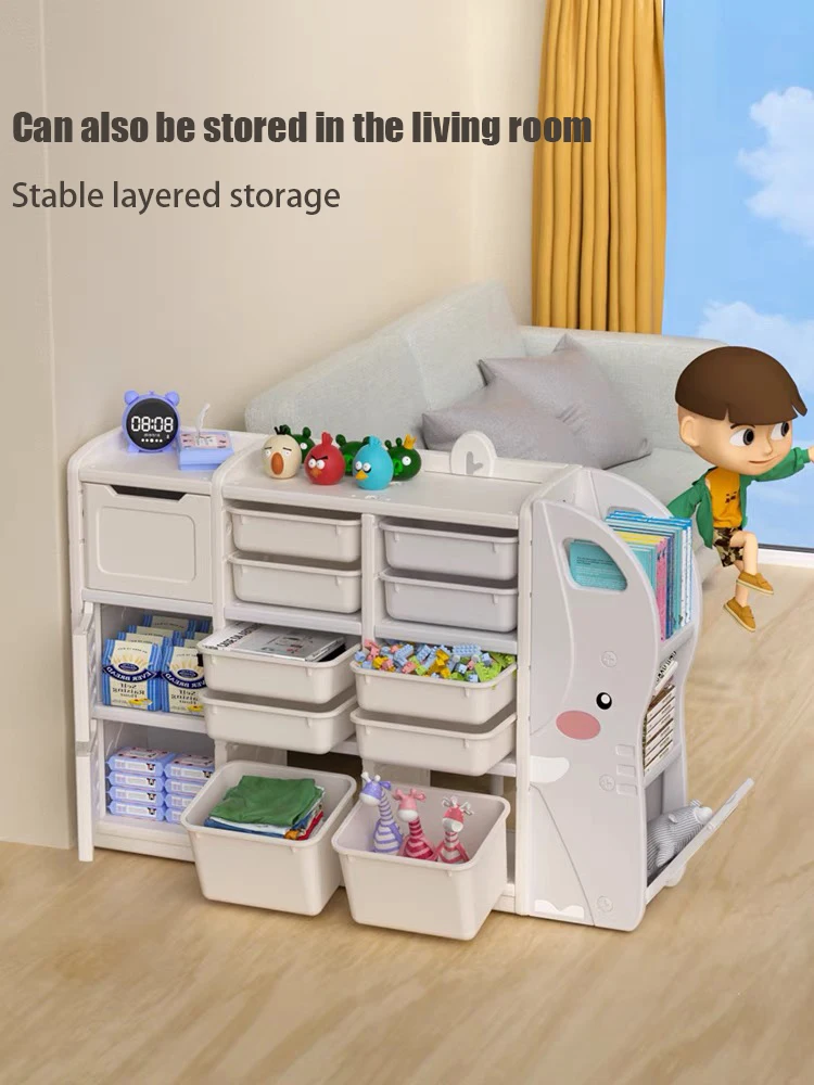 Multifunction Baby Indoor Bookshelf - Kids Plastic Cabinet