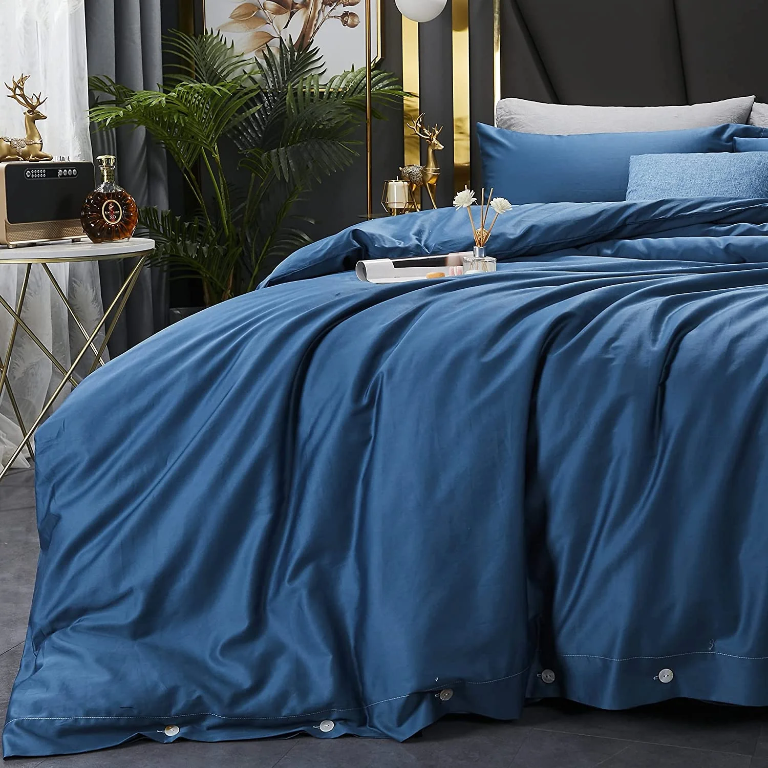 Modern European Style Luxury Hotel Bedding Sets 100% Egyptian Cotton Quilted Duvet Cover & Sheets King Queen Double Twin Size details