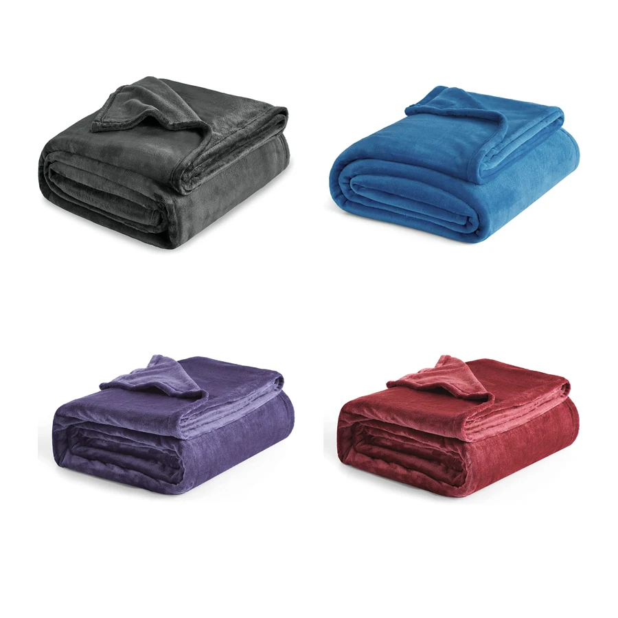 Custom Blanket Logo Antipilling Rectangular Frazada Blanket 1ply