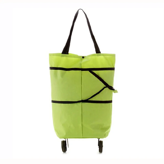 Folding Shopping Cart Bag Foldable Waterproof Tote Shopping Bag With Trolley Wheels Buy