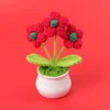 Christmas red - 3 puff flower potted