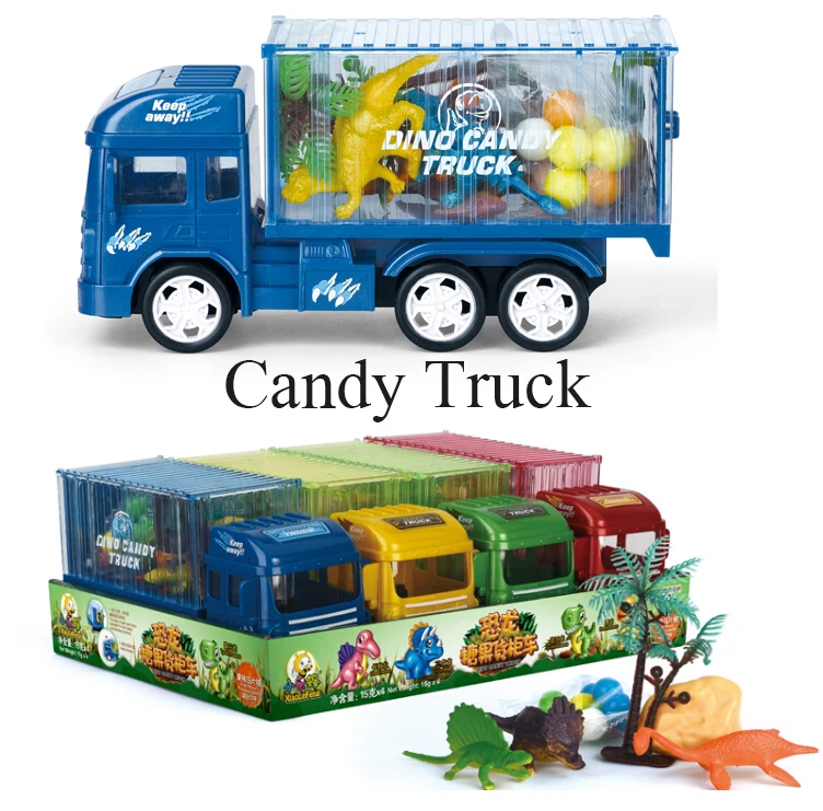 Dinosaur Truck Toys Candy With Dino Sets and Hard Candies Sweets Bombon