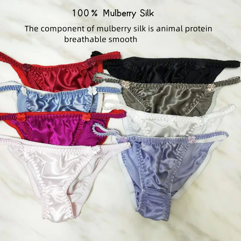 Ladies High Quality 100% Silk Underwear