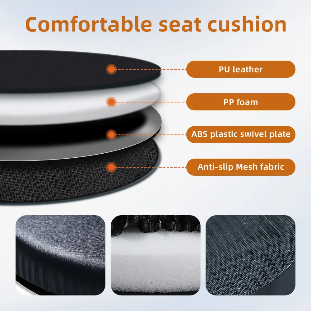 Wholesale Swivel Seat Cushion 360 Degree Rotating PU Faux Leather Remo - product detail 4