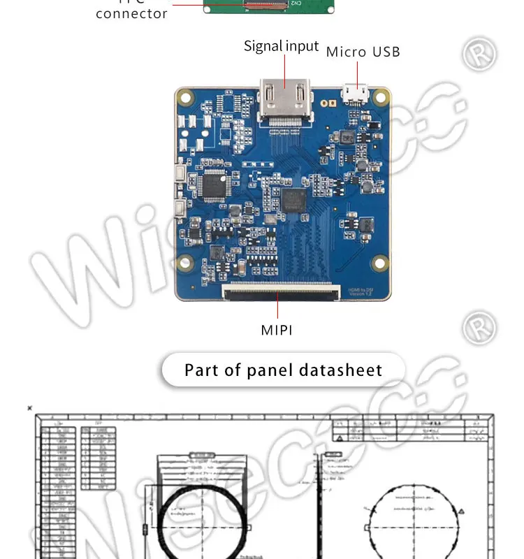 3.4 Inch IPS TFT LCD - 800x800 Resolution for Industrial Meters