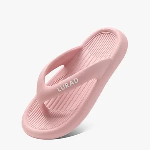 Trendy Open Toe Design Comfortable Indoor Soft EVA Waterproof Flip Flops for Summer EVA Anti-Slip Home for Slippers for Couples
