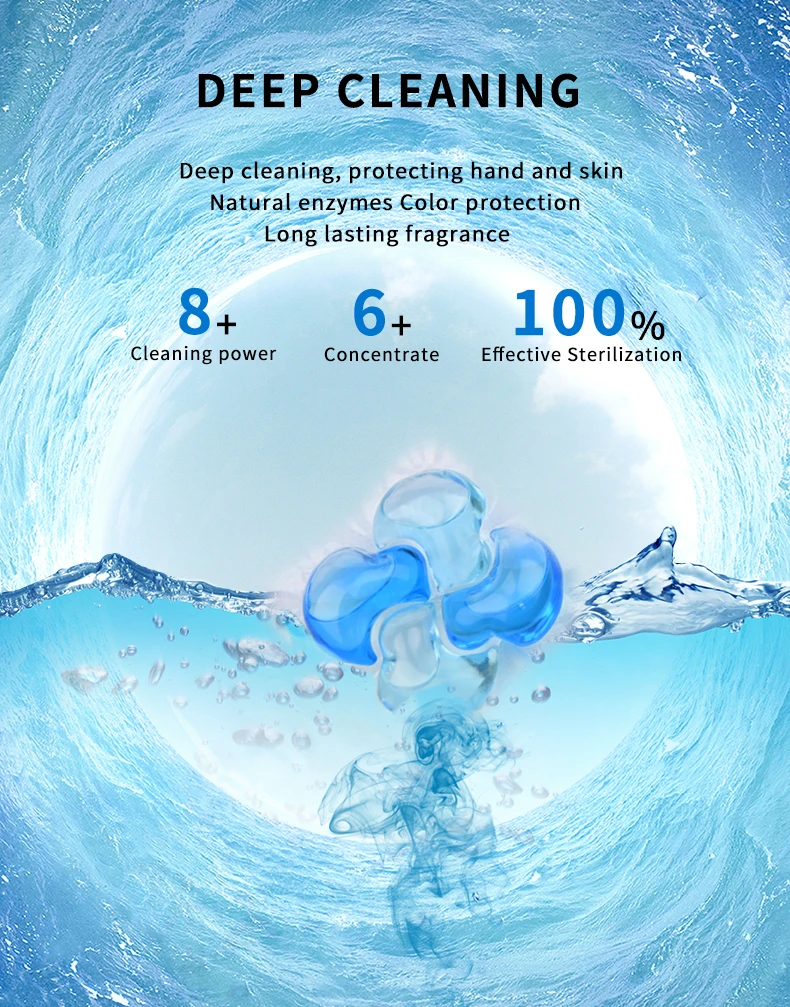 Laundry Pod Pva Washing Powder Capsules Laundry Detergent Beads