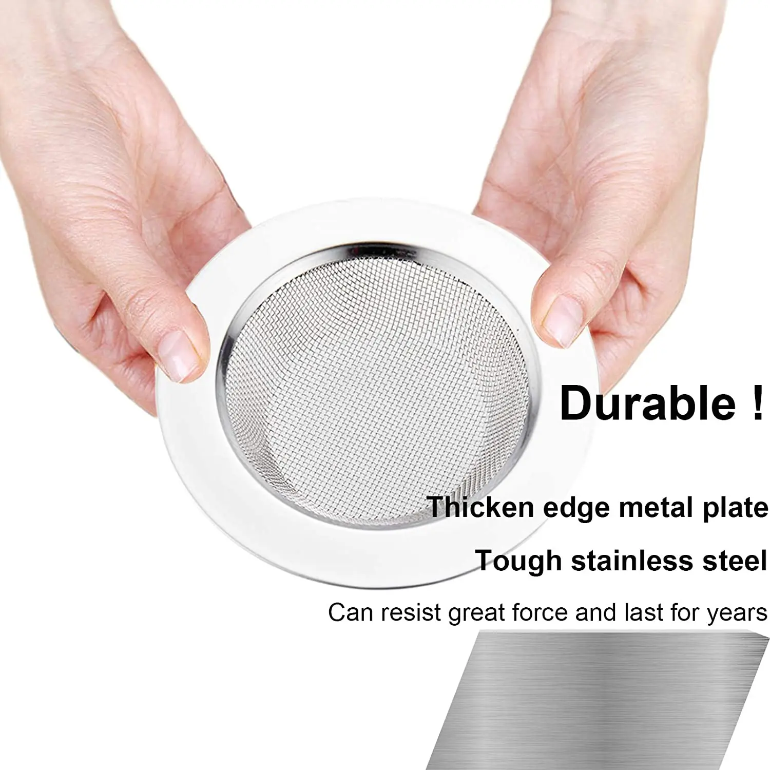 2 PC Stainless Steel Sink Strainers - Dallas General Wholesale