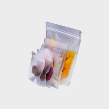 Frosted Translucent Self-supporting Bag Snack Dried Flower Tea Fruit Candy Packaging Bag Frosted Thickened Food Pouches
