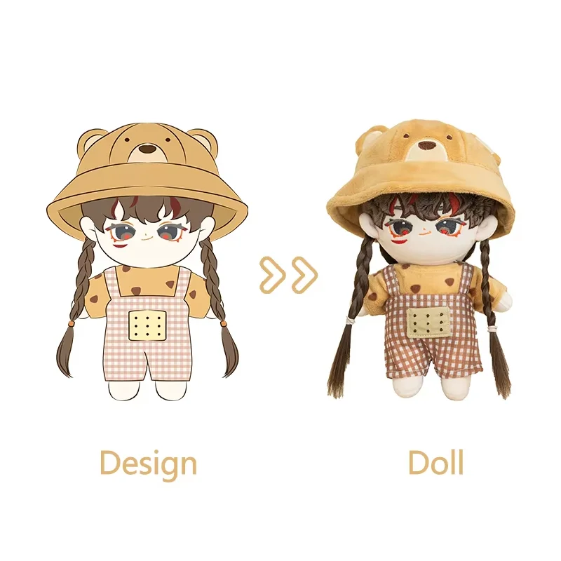 High Quality Custom Designer Doll Custom Chibi Style Plush Kpop Merchandise Cute Human Figure Plush Doll with Removable Cloth