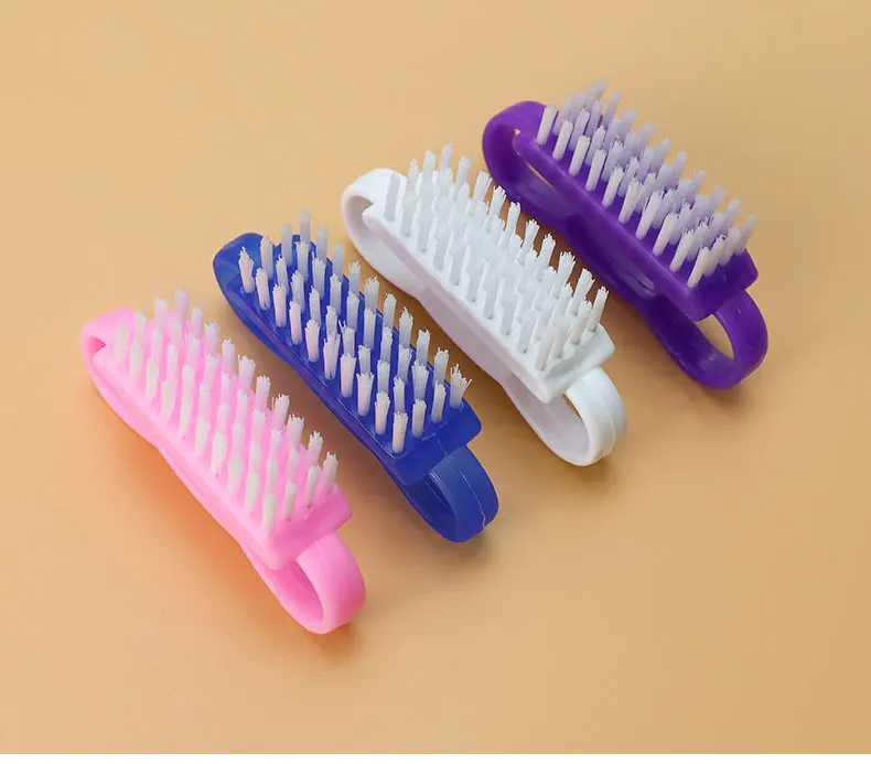 Small White Dust Cleaning Horn Brush Nail Tools for Fingers Convenient Nail Cleaning Brush