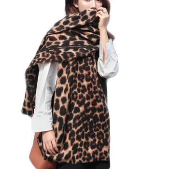 D1690 New Fashion Women Cashmere Pashmina Blanket Shawl Neck Scarves Leopard Print Scarf