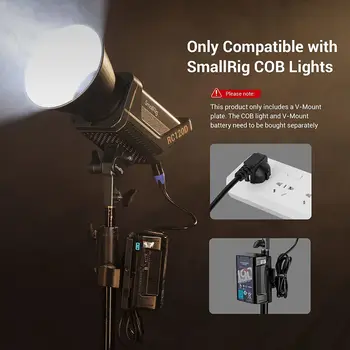 Smallrig V-Mount Battery Plate, Battery Charging Module Ra V1 for Smallrig COB Video Light -3676 detail image