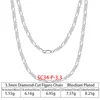 3.3mm-Rhodium Plated