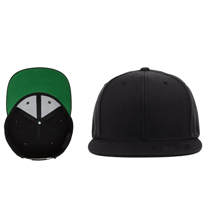Green Under Brim Hats Snapback Caps Custom 3d Embroidery - Buy Snapback  Caps Custom 3d Embroidery,Green Underbrim Hats,Green Underbrim Snapback  Caps