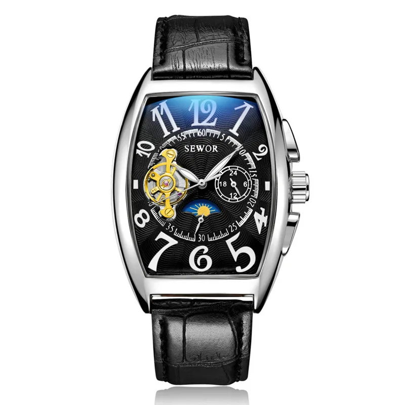 Orologio meccanico da uomo con Design a barilotto di Design