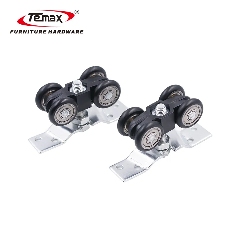 TEMAX TM327A Furniture Sliding Door Roller 4 Wheel Wardrobe Hanging Door Roller System