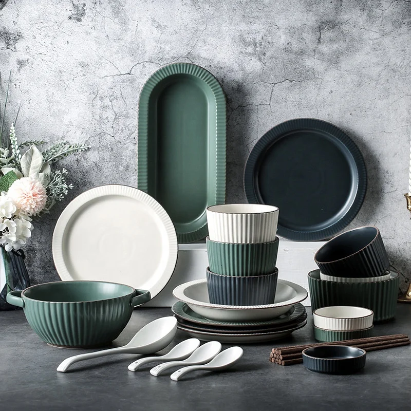 Wholesale Nordic Tableware Ceramic Plates Sets Crockery