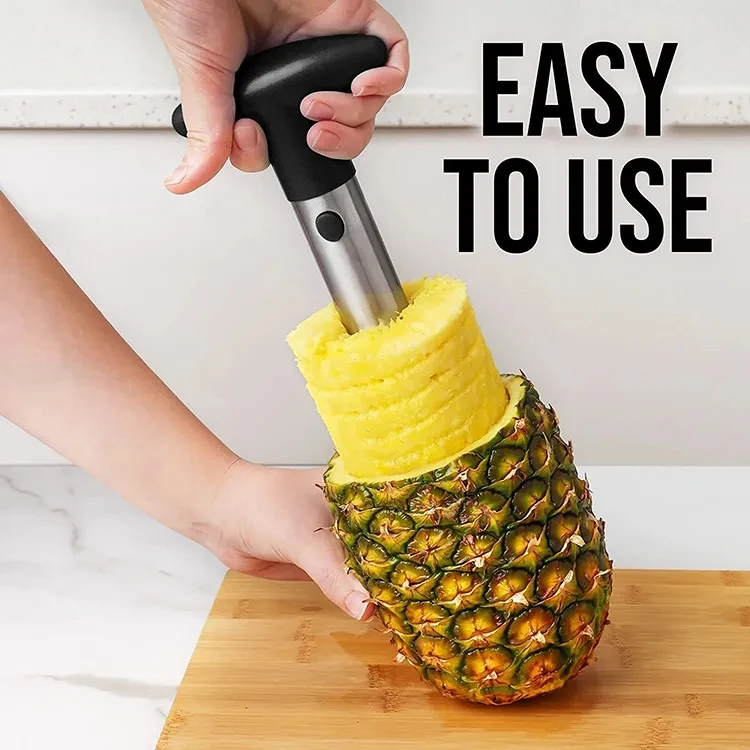 Kitchen Super Fast Pineapple Corer And Slicer Tool Stainless Steel