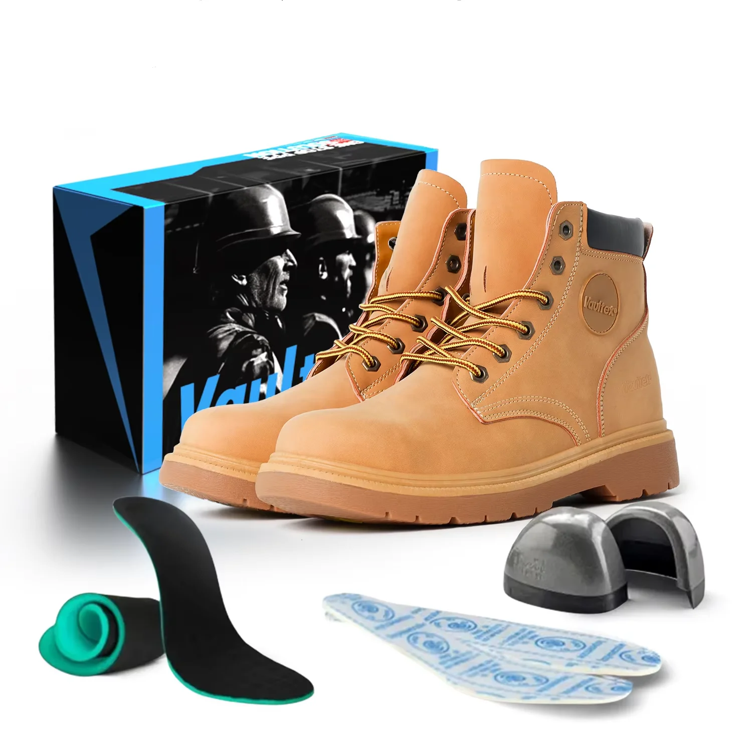 Vaultex Safety Shoes - Safe Steel Toe Work Shoes - Breathable Leather US Size 8 Buy Online Safety Shoe SGK Vaultex GZ Industrial Supplies  main image 4