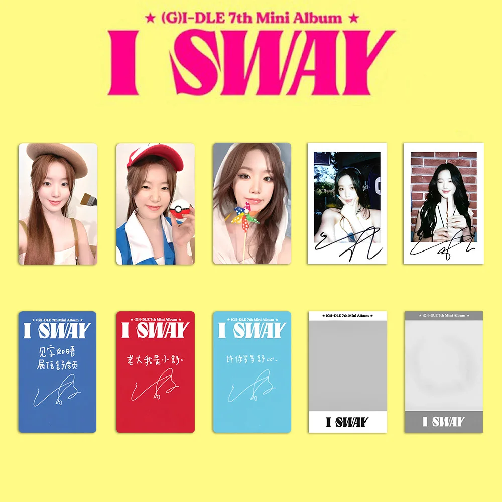 Kpop (G)-IDLE 7th Mini Album I SWAY Postcard Double Side Glossy