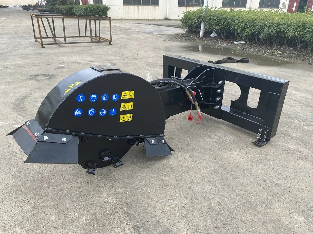 Skid Steer Attachment Stump Grinder For Skid Steer Loader With Piston