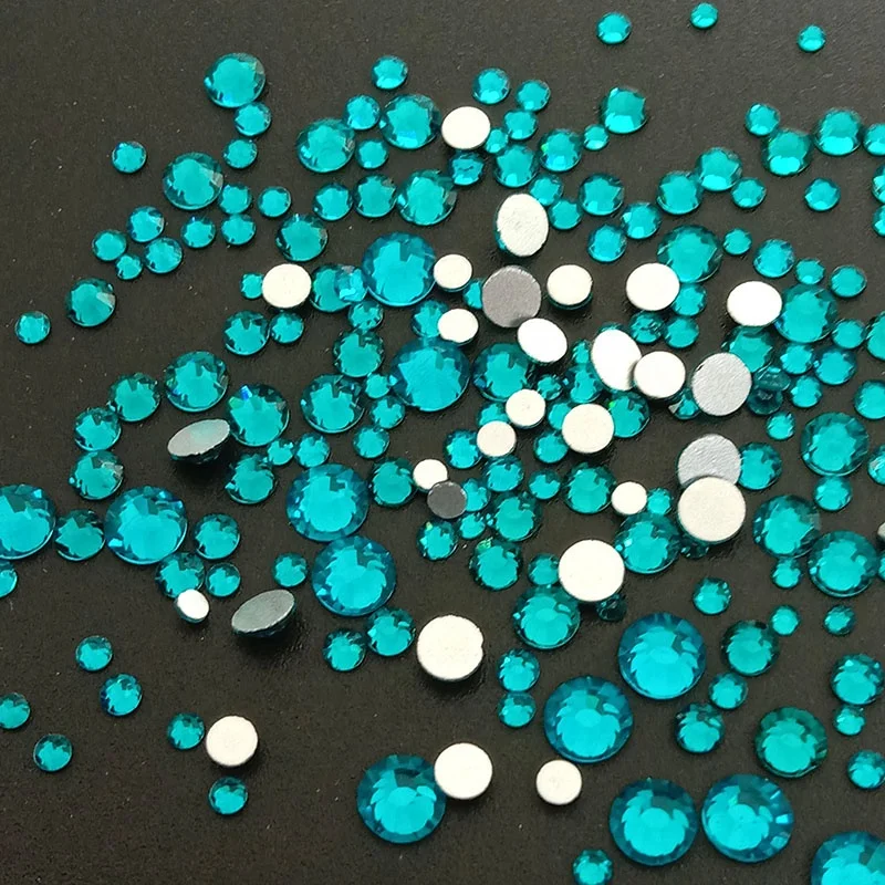 Ss3 Ss10 Peacock Blue Crystal Flatback Non Hotfix Rhinestones For Nail Art Ornament Buy Peacock Blue Rhinestones Wholesale Bulk Black Stone Jewels Sliver Base Stone Glitter Crystal Non Hotfix Rhinestone For Key Chain