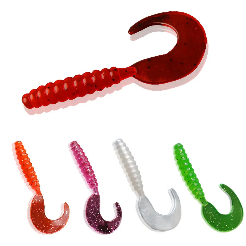 20pcs Soft Worms For Fishing Glow TPR Material Sea Fishing