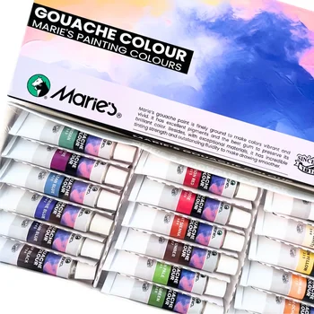 Marie's Official Store Fine Quality Gouache Set 18 Colors Gouache Paint Gouache Paint Set