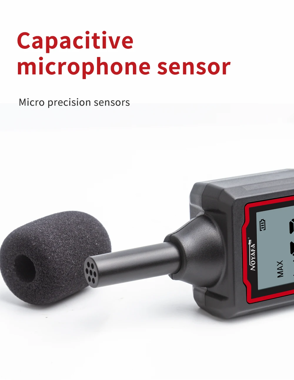 Noyafa Nf562 Digital Sound Level Meter Decibel Tester Condenser