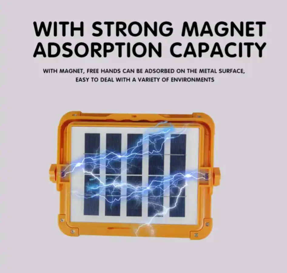 Magnetic Suction Cast Light Portable Solar Charger Stalls of Lamp Outdoor Camping Emergency Warning Light Night Market Street