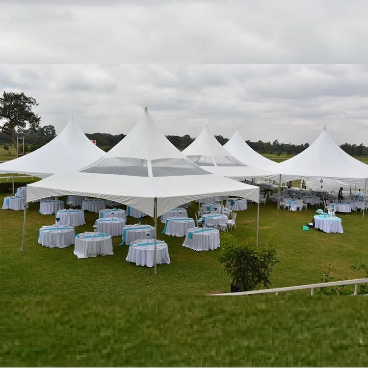 Economic Small Pagoda Tent Canopy White Marquee Pole Tents with Portable Aluminum Frame 10x10ft 20x20ft 30x30ft